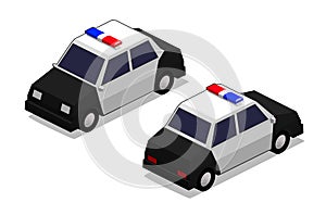 Orthographic police car