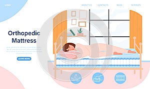 Orthopaedic mattress and healthy sleep concept