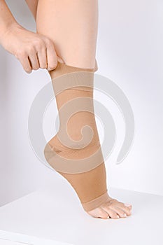 Orthopedic Ankle Brace. Medical Ankle Bandage. Medical Ankle Support Strap Adjustable Wrap Bandage Brace foot Pain