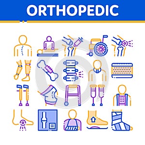 Orthopedic Collection Elements Vector Icons Set