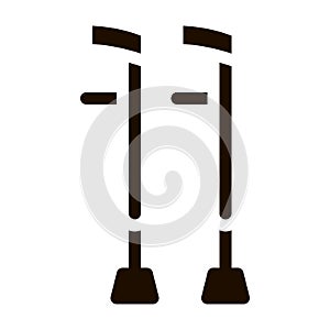 Orthopedic Crutch Medical Equipment glyph icon