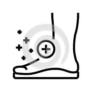 orthopedic insoles tool for flat feet therapy line icon vector illustration