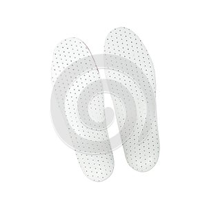 Orthopedic insoles on white background