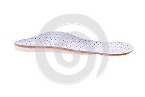 Orthopedic insoles on white background