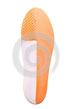 Orthopedic insoles on white background