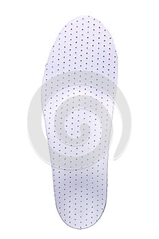 Orthopedic insoles on white background