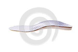 Orthopedic insoles on white background