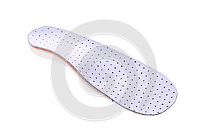 Orthopedic insoles on white background