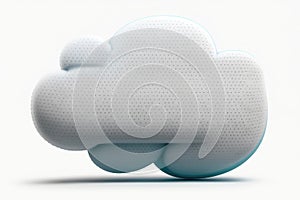 Orthopedic Pillow In The Form Of A Cloud On A White Background. Generative AI