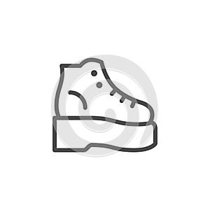 Orthopedic shoes line outline icon