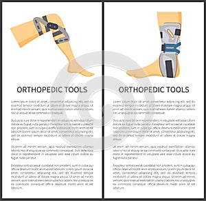 Orthopedic Tools Set and Text Vector Illustration