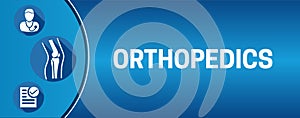 Orthopedics Banner Background Illustration with Icons