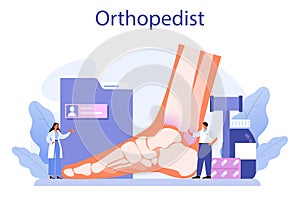 Orthopedics doctor. Idea of joint and bone treatment. Human anatomy