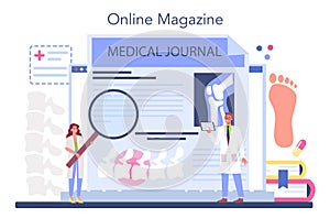 Orthopedics doctor online service or platform. Idea of joint photo