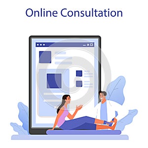 Orthopedics doctor web banner or landing page. Idea of joint photo
