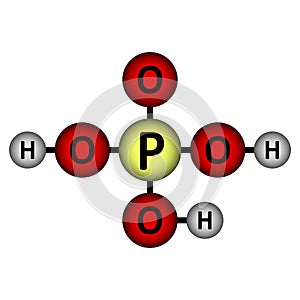Orthophosphoric acid molecule icon