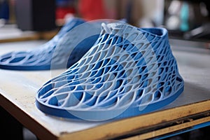 orthotic insoles freshly printed on a 3d printer bed