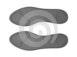 Orthotic insoles on a white background.Vector illustration.