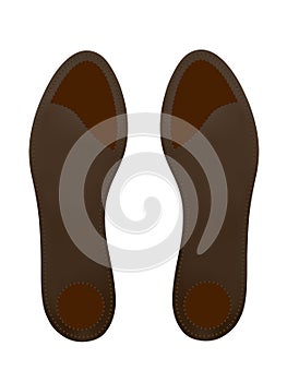 Orthotic insoles on a white background.Vector illustration.