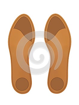 Orthotic insoles on a white background.Vector illustration.