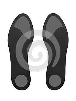 Orthotic insoles on a white background.Vector illustration.