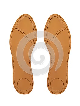 Orthotic insoles on a white background.Vector illustration.