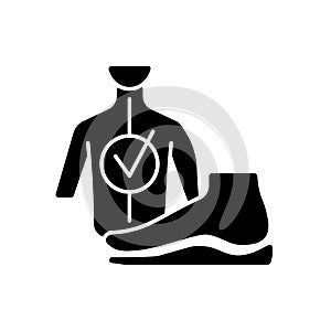 Orthotics black glyph icon