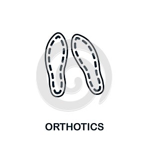 Orthotics line icon. Monochrome simple Orthotics outline icon for templates, web design and infographics
