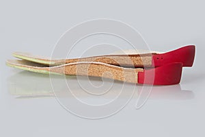 Orthotics on a white background.