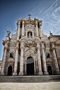 Ortigia island in Syracuse, Sicily, the cathedral