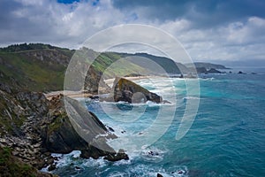 Ortigueira cliffs and atlantic ocean, Galicia, Spain