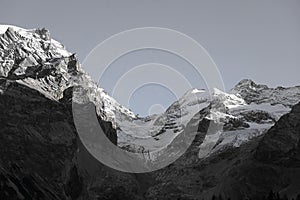 The Ortler Alps near Sulden on a sunny October day.