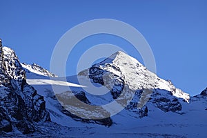 The Ortler Alps near Sulden on a sunny October day.