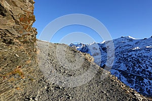 The Ortler Alps near Sulden in a sunny October day.