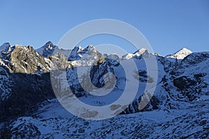 The Ortler Alps near Sulden in a sunny October day.