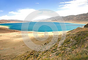 The Orto-Tokoy Water Reservoir on the way to Kochkor and Naryn City, Kyrgyzstan