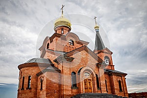 Ortodox church in russian city Dudinka