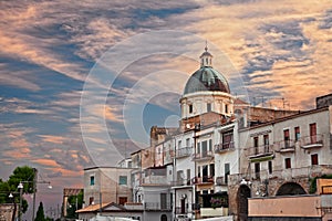 Ortona, Abruzzo , Italy: cityscape at sunrise of the old town photo