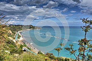 Ortona beach at adriatic sea photo