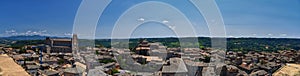 Orvieto ancient city and landscape rooftop views from the Tower, Torre del Moro, Umbria Italy