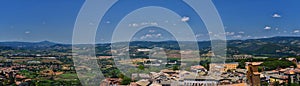 Orvieto ancient city and landscape rooftop views from the Tower, Torre del Moro, Umbria Italy