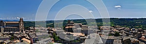 Orvieto ancient city and landscape rooftop views from the Tower, Torre del Moro, Umbria Italy