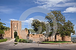 Orvieto, Terni, Umbria, Italy: the ancient Albornoz fortress which today houses the public gardens of the city photo