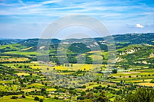 Orvieto, Italy - Panoramic view of Umbria region seen from historic old town of Orvieto