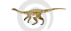 Oryctodromeus, prehistoric animal. Extinct dinosaur, huge reptile of Jurassic period. Giant prehistory lizard with long photo