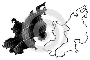 Oryol City Russian Federation, Russia map vector illustration, scribble sketch City of Orel map