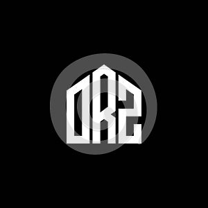 ORZ letter logo design on BLACK background. ORZ creative initials letter logo concept. ORZ letter design photo