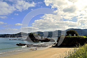 Rocas sobre el Playa de entre en,,.. Europa. Octubre 05 2019 