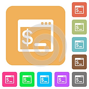 OS command terminal rounded square flat icons photo