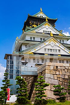 The Osaka castle